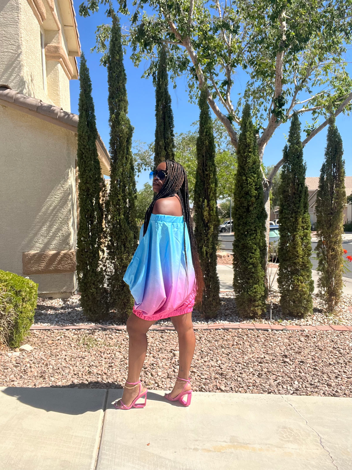 Faded Blues | Parachute Dress